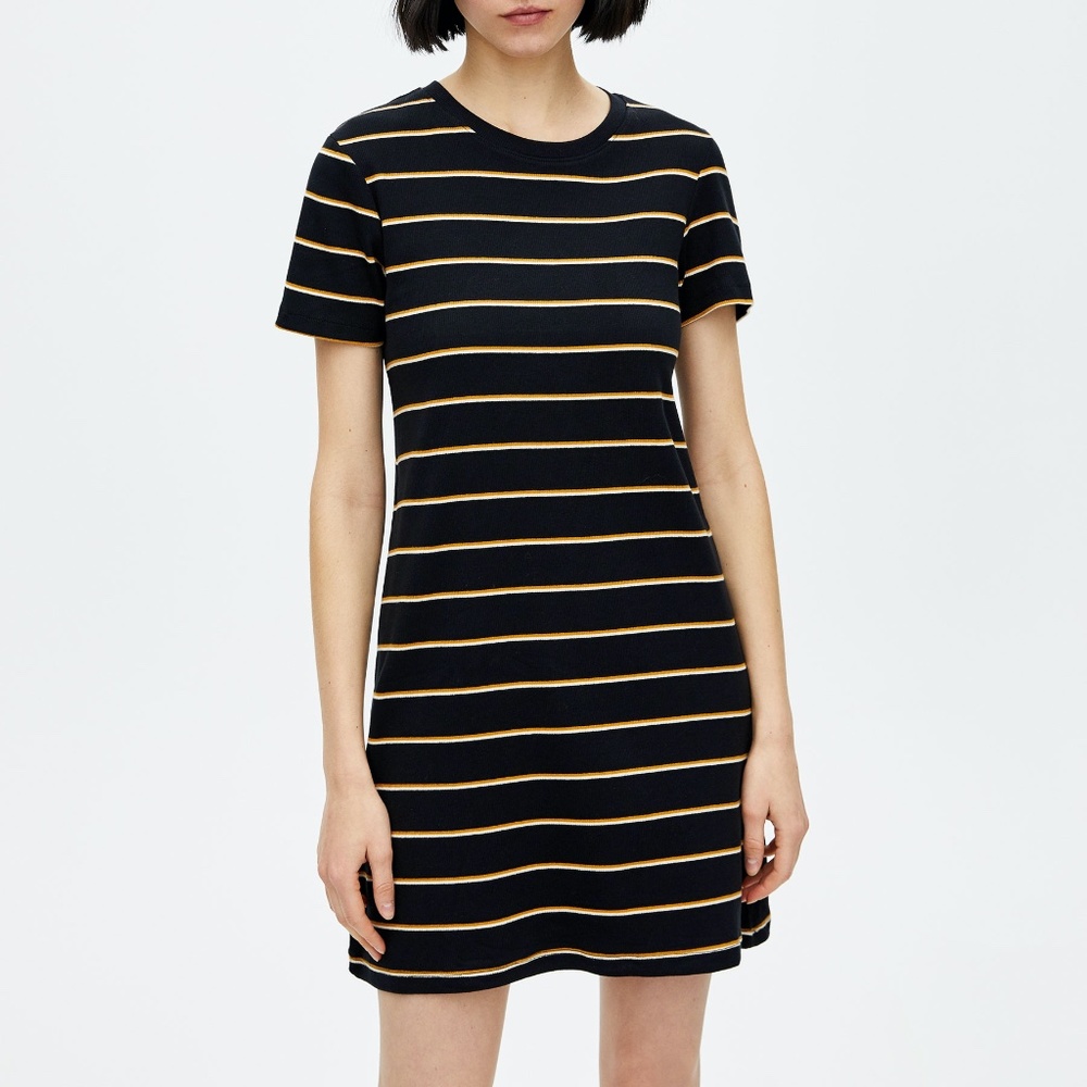 Pull and Bear Striped T-Shirt Dress